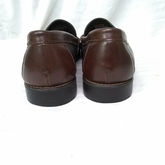 DUCK HEAD Blue Burgundy LEATHER MENS DRESS CASUAL PENNY LOAFERS SHOES Sz 12 M - Picture 4 of 7